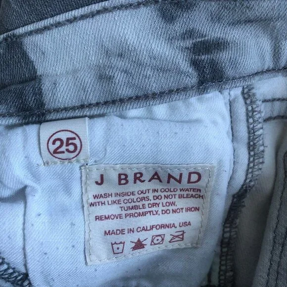 J BRAND LOW RISE PENCIL LEG TIE-DYE JEANS - Picture 6 of 6
